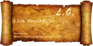 Link Osszián névjegykártya